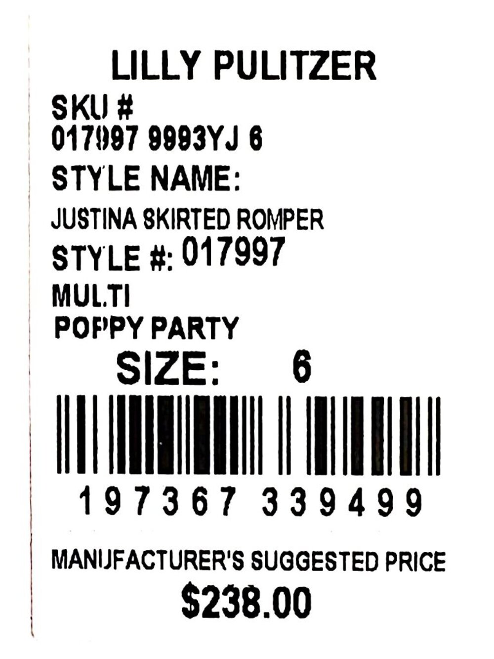 Lilly Pulitzer Justina Skirted Romper in Multi/Poppy Party NWT - Size 6 - Picture 7 of 8